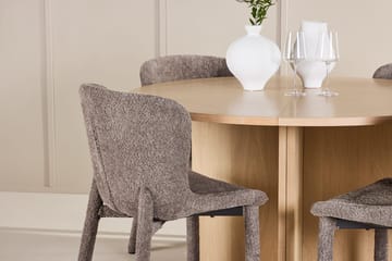 Oval matgrupp Venture Home Brun Vitputsad 4st - Huonekalut - Pöytä & ruokailuryhmä - Ruokailuryhmä