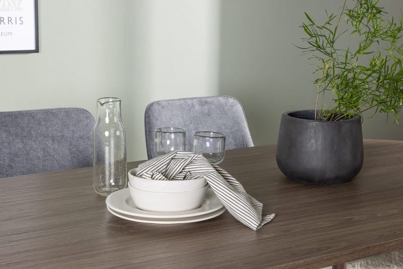 Oval matgrupp Venture Home Grå Natur 4st - Huonekalut - Pöytä & ruokailuryhmä - Ruokailuryhmä