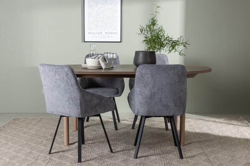 Oval matgrupp Venture Home Grå Natur 4st
