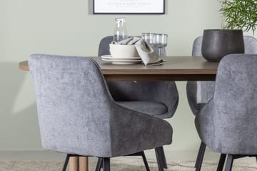 Oval matgrupp Venture Home Grå Natur 4st - Huonekalut - Pöytä & ruokailuryhmä - Ruokailuryhmä