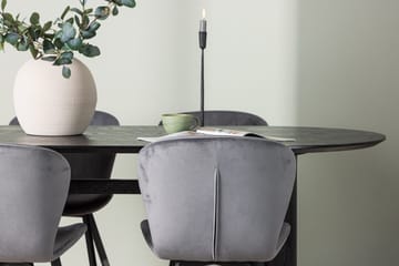 Oval matgrupp Venture Home Grå Svart 4st - Huonekalut - Pöytä & ruokailuryhmä - Ruokailuryhmä