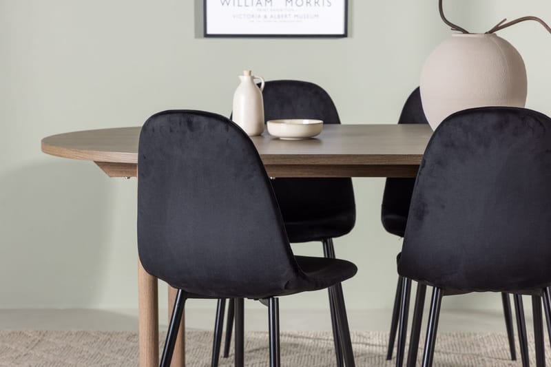 Oval matgrupp Venture Home Mörkt trä - Huonekalut - Pöytä & ruokailuryhmä - Ruokailuryhmä