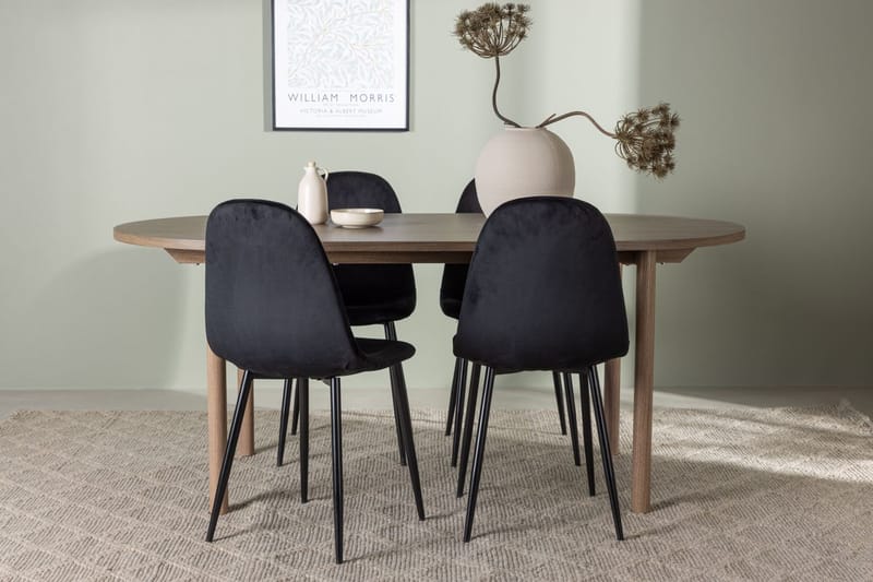 Oval matgrupp Venture Home Mörkt trä