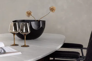 Oval matgrupp Venture Home Svart Ljusgrå 4st - Huonekalut - Pöytä & ruokailuryhmä - Ruokailuryhmä