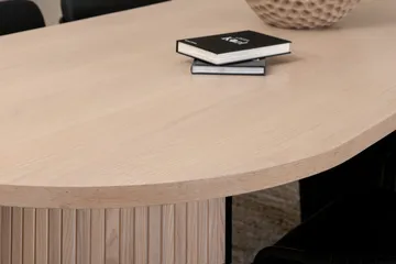 Oval matgrupp Venture Home Svart Ljust trä 4st - Huonekalut - Pöytä & ruokailuryhmä - Ruokailuryhmä