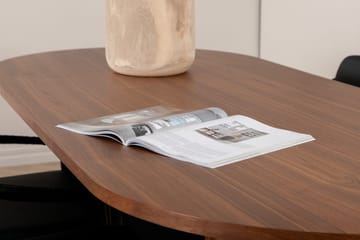 Oval matgrupp Venture Home Svart Mörkt trä 4st - Huonekalut - Pöytä & ruokailuryhmä - Ruokailuryhmä
