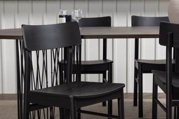 Oval matgrupp Venture Home Svart Mocka 4st - Huonekalut - Pöytä & ruokailuryhmä - Ruokailuryhmä