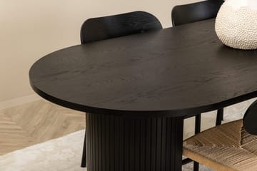 Oval matgrupp Venture Home Svart Svart 4st - Huonekalut - Pöytä & ruokailuryhmä - Ruokailuryhmä