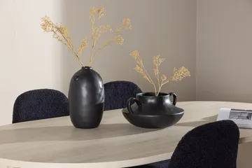 Oval matgrupp Venture Home Svart Vitputsad 4st - Huonekalut - Pöytä & ruokailuryhmä - Ruokailuryhmä