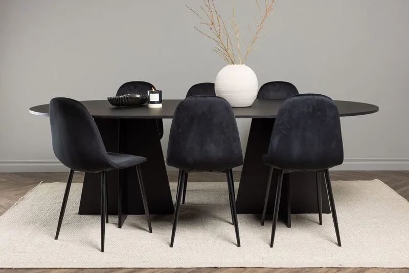 Oval matgrupp Venture Home Svart