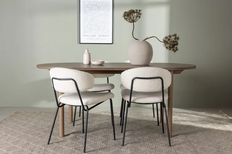 Oval matgrupp Venture Home Vit Natur 4st
