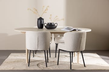 Oval matgrupp Venture Home Vit Vitputsad 4st - Huonekalut - Pöytä & ruokailuryhmä - Ruokailuryhmä
