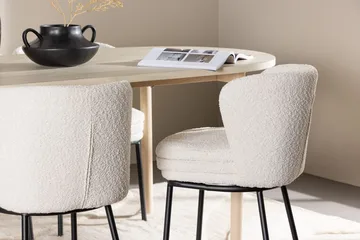 Oval matgrupp Venture Home Vit Vitputsad 4st - Huonekalut - Pöytä & ruokailuryhmä - Ruokailuryhmä