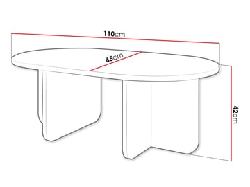 Ovren sohvapöytä 110 cm - beige - Huonekalut - Pöytä & ruokailuryhmä - Sohvapöytä