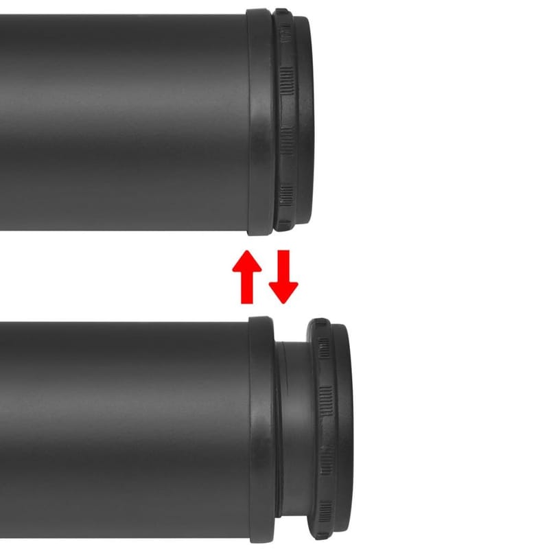 4 Korkeussäädettävää Pöydän Jalkaa Musta 710 mm - Musta - Pöydänjalat & tarvikkeet - Kalustejalat