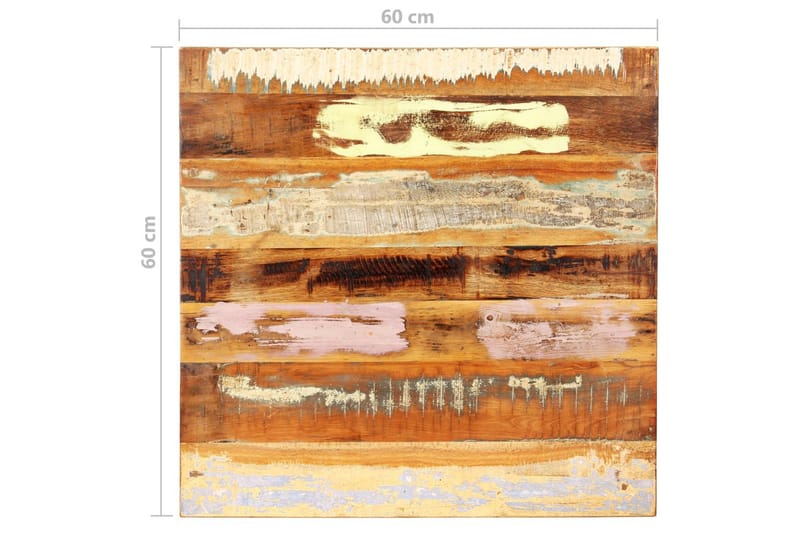Neliönmuotoinen pöytälevy 60x60cm 25-27mm täysi kierrätyspuu - Huonekalut - Pöytä & ruokailuryhmä - Pöydän tarvikkeet - Pöytälevy