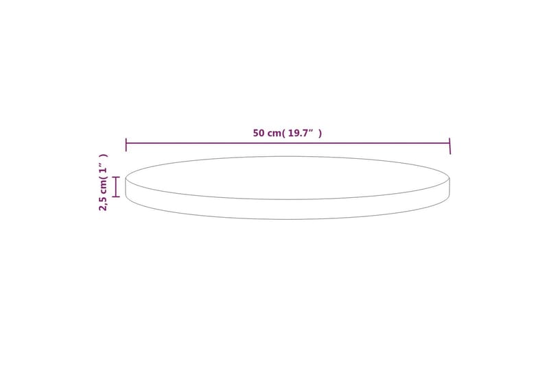 Pöytälevy Ã˜50x2,5 cm täysi mänty - Ruskea - Huonekalut - Pöytä & ruokailuryhmä - Pöydän tarvikkeet - Pöytälevy