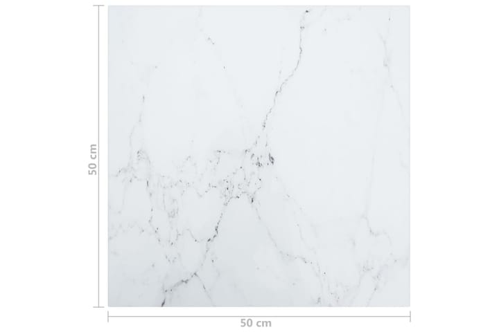 Pöytälevy 50x50 cm 6 mm karkaistu lasi marmorikuvio - Pöytälevy - Pöydänjalat & tarvikkeet
