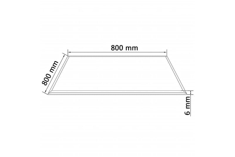 Pöytälevy Karkaistu Lasi Pyöreä 800x800 mm - Musta - Huonekalut - Pöytä & ruokailuryhmä - Pöydän tarvikkeet - Pöytälevy