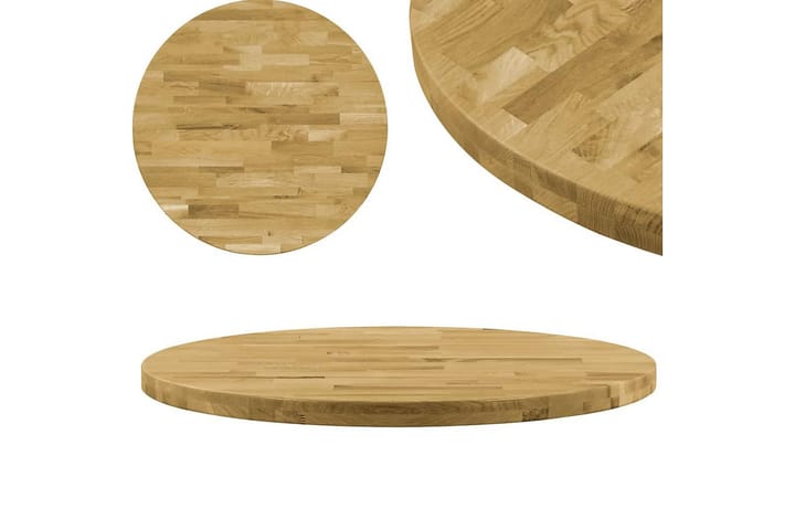Pöytälevy kiinteä tammipuu pyöreä 44mm 900 mm - Ruskea - Pöytälevy - Pöydänjalat & tarvikkeet