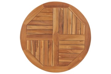 Pöytälevy täysi tiikki pyöreä 2,5 cm 80 cm - Ruskea - Huonekalut - Pöytä & ruokailuryhmä - Pöydän tarvikkeet - Pöytälevy