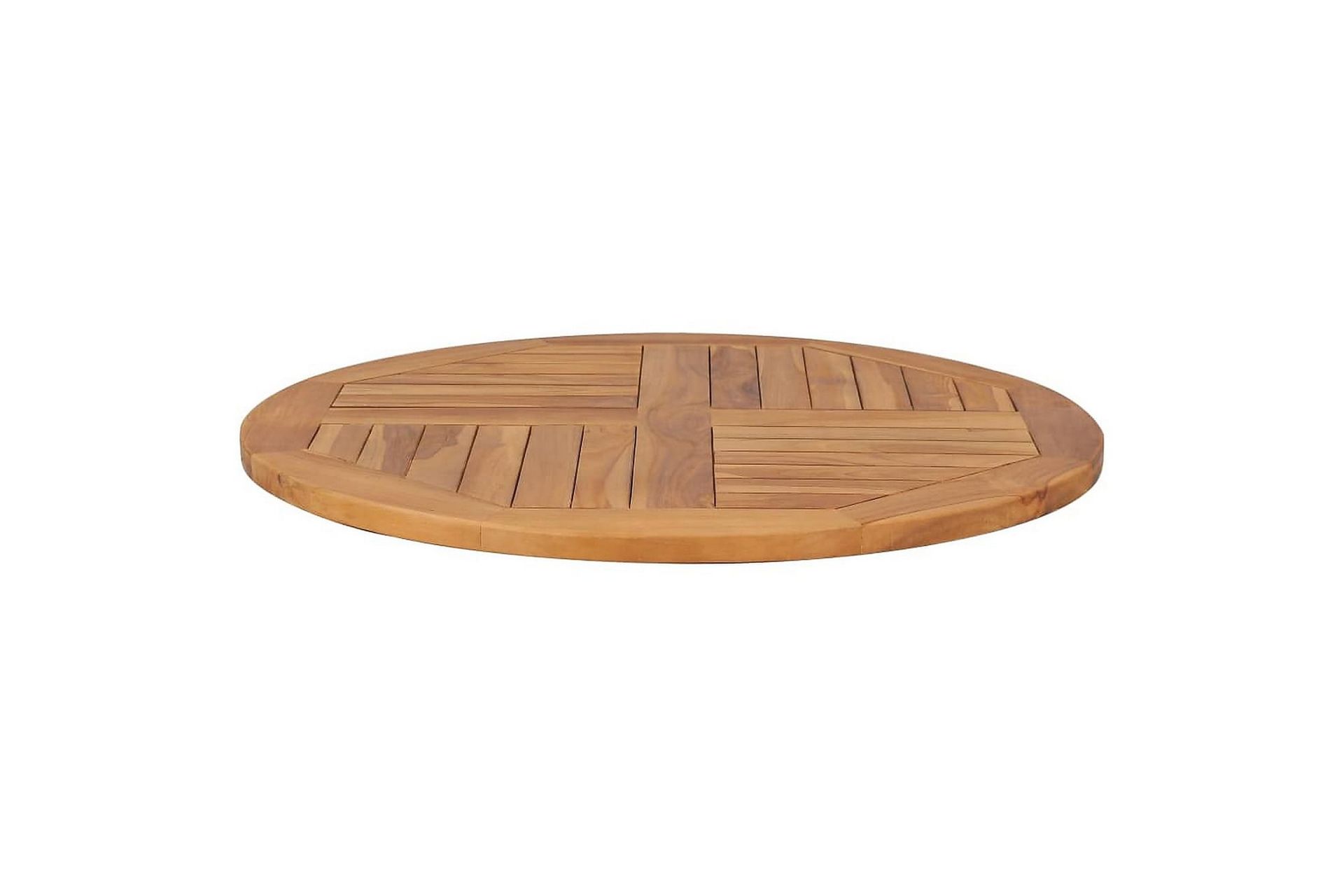 Pöytälevy täysi tiikki pyöreä 2,5 cm 80 cm - Ruskea - Huonekalut - Pöytä & ruokailuryhmä - Pöydän tarvikkeet - Pöytälevy