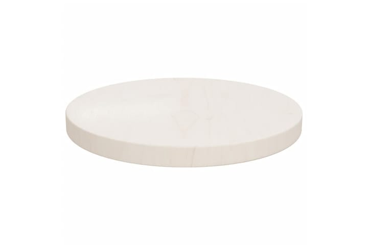 Pöytälevy valkoinen Ã˜30x2,5 cm täysi mänty - Valkoinen - Pöytälevy
