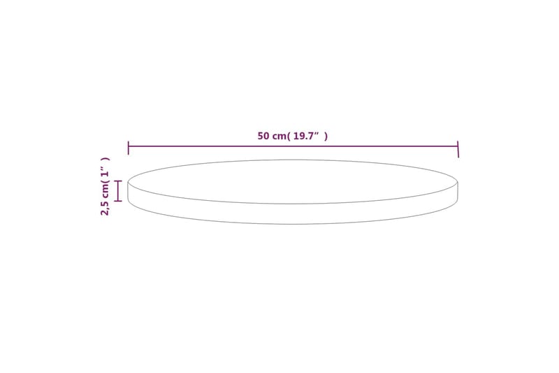 Pöytälevy valkoinen Ã˜50x2,5 cm täysi mänty - Valkoinen - Huonekalut - Pöytä & ruokailuryhmä - Pöydän tarvikkeet - Pöytälevy
