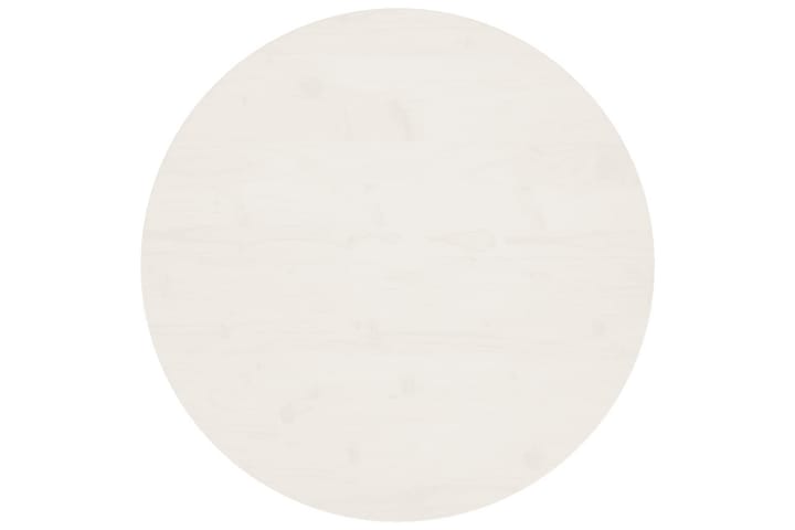 Pöytälevy valkoinen Ã˜80x2,5 cm täysi mänty - Valkoinen - Pöytälevy
