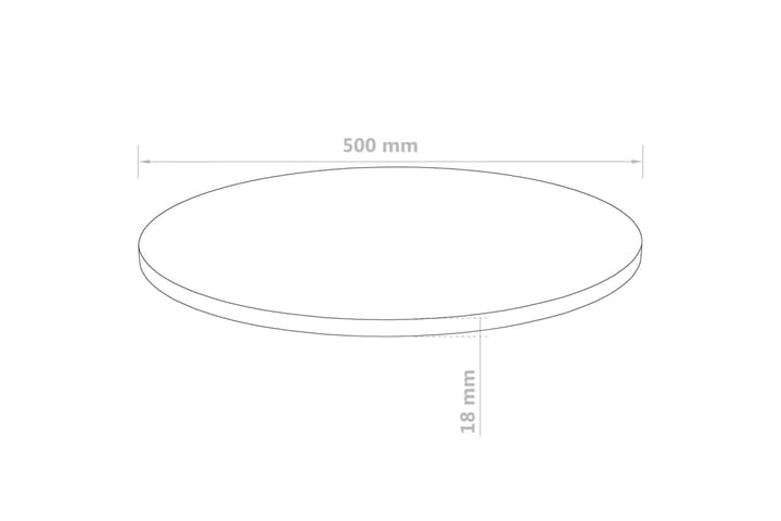 Pöytälevy pyöreä MDF 500x18 mm - Beige - Pöytälevy