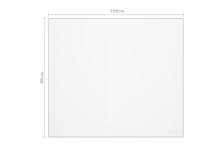 Pöytäsuoja läpinäkyvä 100x90 cm 2 mm PVC - Läpinäkyvä - Pöydänjalat & tarvikkeet