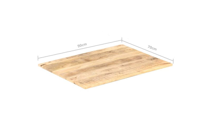 Pöytälevy täysi mangopuu 15-16mm 90x70 cm - Ruskea - Huonekalut - Pöytä & ruokailuryhmä - Pöydän tarvikkeet - Pöytälevy