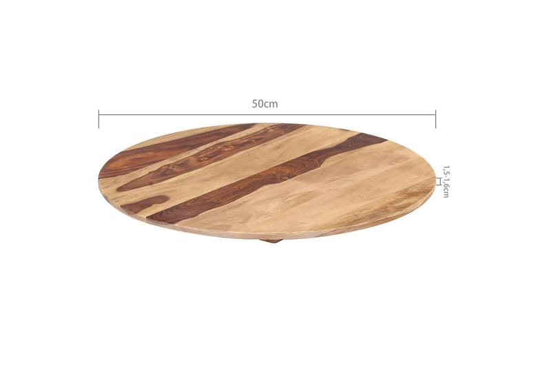 Pöytälevy täysi seesampuu pyöreä 15-16mm 50 cm - Ruskea - Huonekalut - Pöytä & ruokailuryhmä - Pöydän tarvikkeet - Pöytälevy