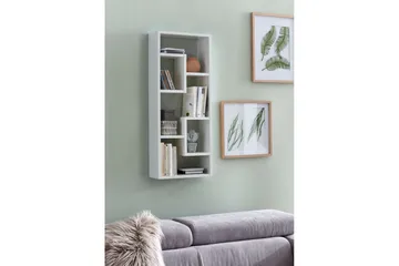 Seinähylly Wohnling melamiinipäällystetty MDF, säilytyshylly, moderni tyyli Valkoinen - Valkoinen - Säilytys - Hylly - Kirjahylly
