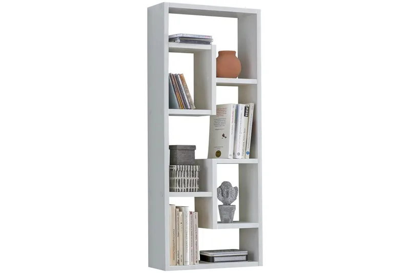 Seinähylly Wohnling melamiinipäällystetty MDF, säilytyshylly, moderni tyyli Valkoinen - Valkoinen - Säilytys - Hylly - Kirjahylly