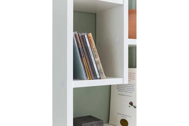Seinähylly Wohnling melamiinipäällystetty MDF, säilytyshylly, moderni tyyli Valkoinen - Valkoinen - Säilytys - Hylly - Kirjahylly