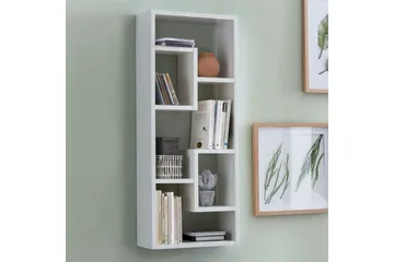 Seinähylly Wohnling melamiinipäällystetty MDF, säilytyshylly, moderni tyyli Valkoinen - Valkoinen - Säilytys - Hylly - Kirjahylly