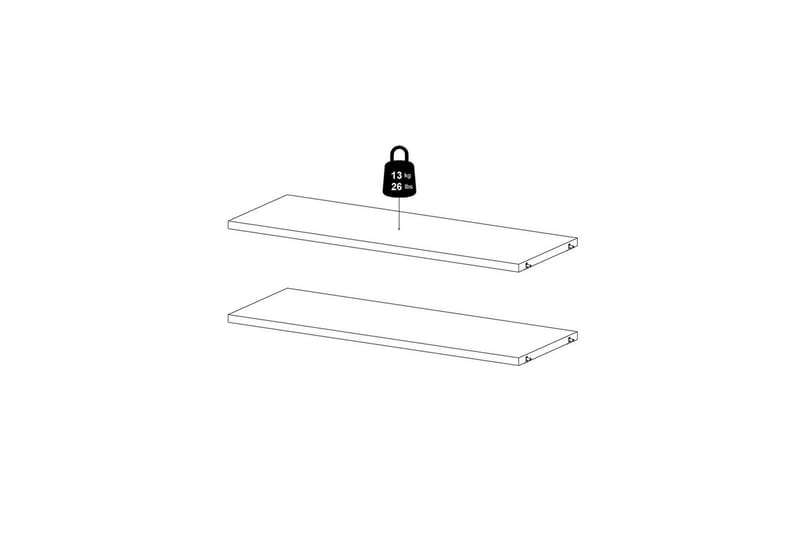 Trysil Hyllylevy 75,4x26,45 cm - Valkoinen - Huonekalut - Pöytä & ruokailuryhmä - Pöydän tarvikkeet - Jatkopala