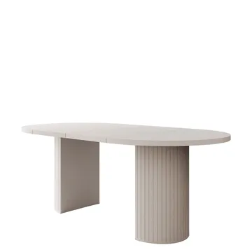 pöytä Ovalio Beige - Beige - Huonekalut - Pöytä & ruokailuryhmä - Ruokapöydät & keittiön pöydät