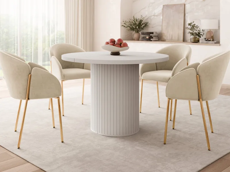 pöytä Ovalio Beige - Beige - Huonekalut - Pöytä & ruokailuryhmä - Ruokapöydät & keittiön pöydät