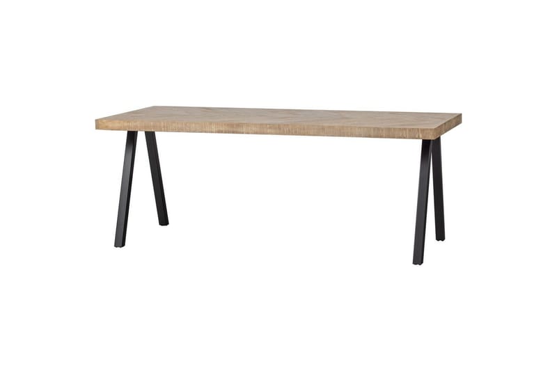 Pöytä Tablo Mango Fischgrätmuster - Neliö, 180x90 cm - Huonekalut - Pöytä & ruokailuryhmä - Ruokapöydät & keittiön pöydät