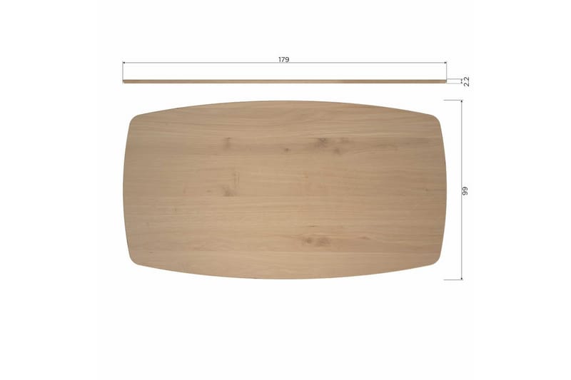 Pöytä Tablo Tanskand-mallinen, soikea - Läpinäkyvä, 180x100 cm - Huonekalut - Pöytä & ruokailuryhmä - Ruokapöydät & keittiön pöydät