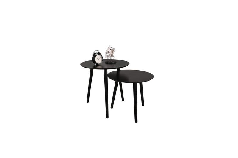 Pöytäsetti Mirrors & More Vilana Musta - Musta - Huonekalut - Pöytä & ruokailuryhmä - Sohvapöytä