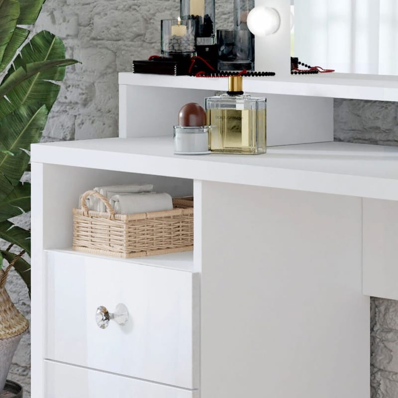 Peilipöytä Diva, 3 laatikkoa - Huonekalut - Pöytä & ruokailuryhmä - Meikki- & kampauspöydät