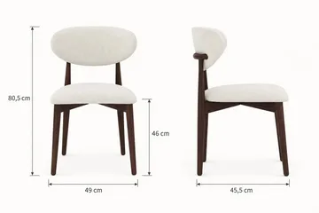 Peyra-ruokailuryhmä: jatkettava pyöreä 120–220 cm:n savutammipöytä ja 4 Molly-ruokapöydän tuolia - Savutammi - Huonekalut - Pöytä & ruokailuryhmä - Ruokailuryhmä