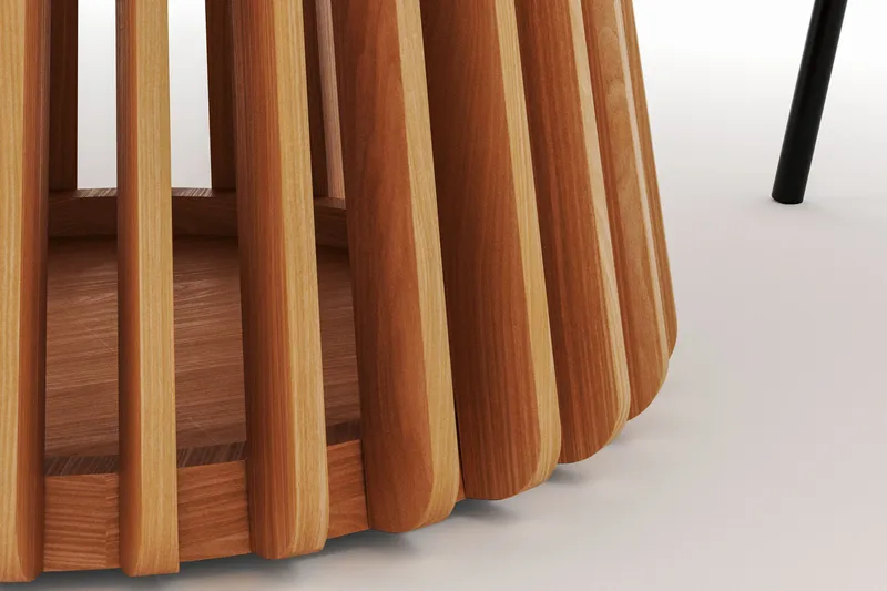 Peyra Ruokapöytä 120 cm Pyöreä ja 4 Berit Tuolia - Luonnonväri - Huonekalut - Pöytä & ruokailuryhmä - Ruokailuryhmä