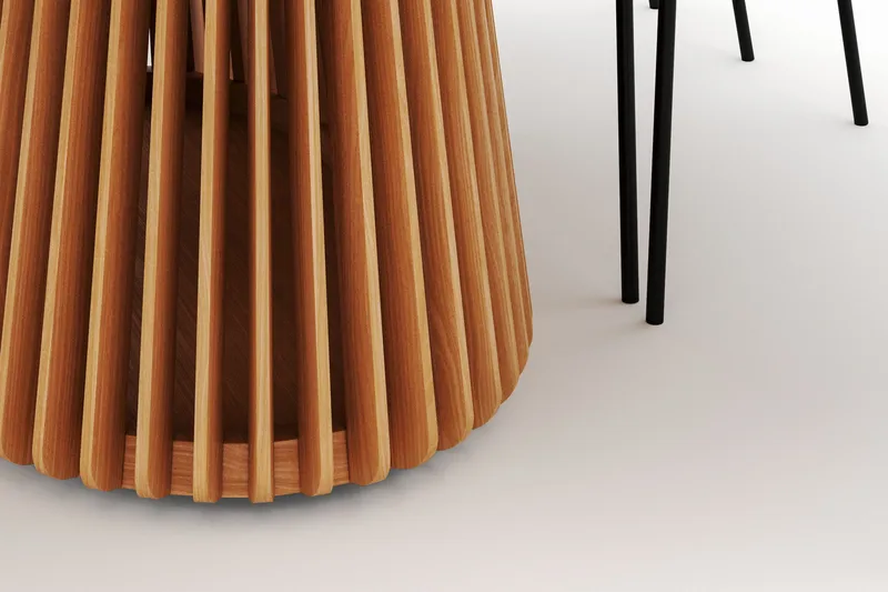 Peyra Ruokapöytä 200 cm Soikea ja 6 Gemmiano Tuolia - Luonnonväri - Huonekalut - Pöytä & ruokailuryhmä - Ruokailuryhmä