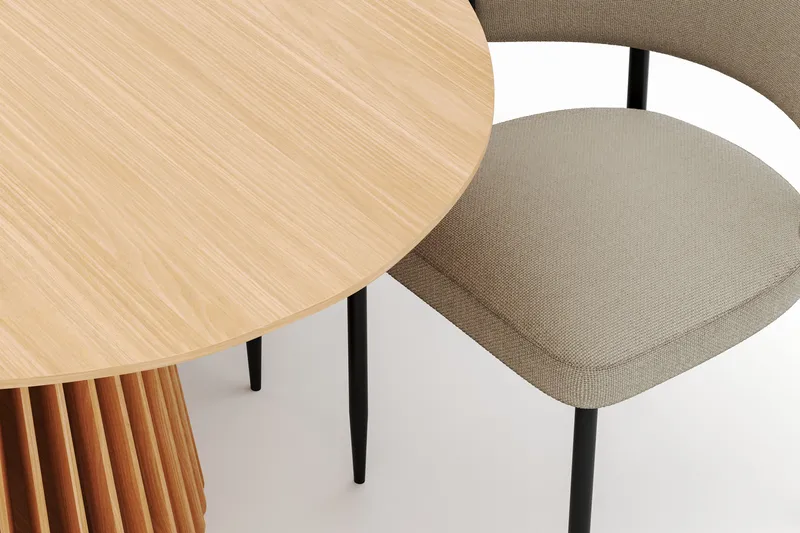 Peyra Ruokapöytä 200 cm Soikea ja 6 Sawako Tuolia - Luonnonväri - Huonekalut - Pöytä & ruokailuryhmä - Ruokailuryhmä