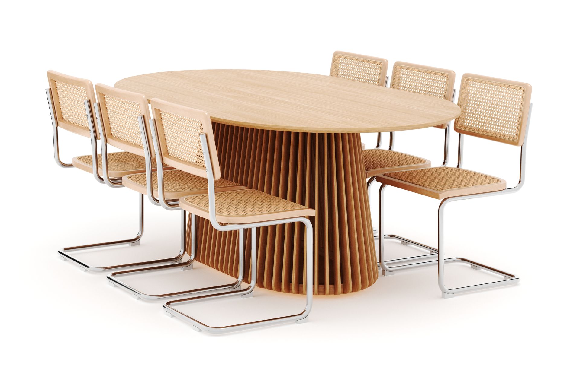 Scandinavian Choice Peyra Ruokapöytä 200 cm Soikea Tammi ja 6 kpl Build ...