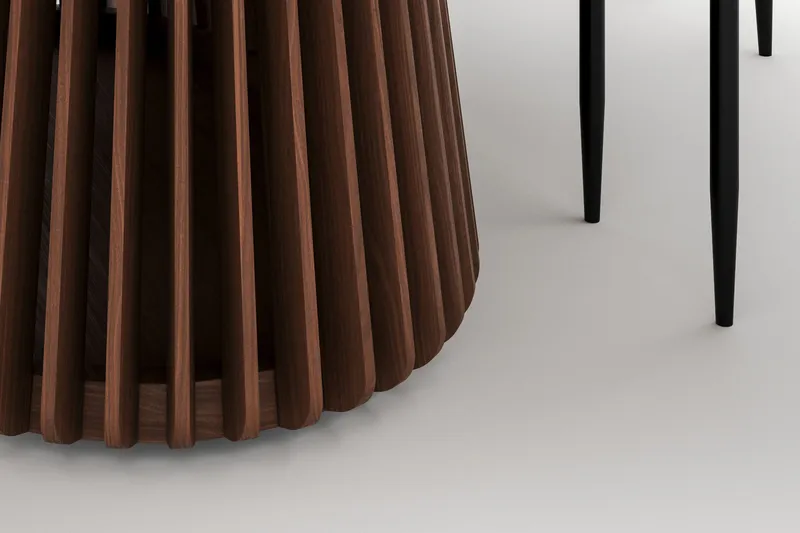 Peyra Soikea Ruokapöytä 200 cm ja 6 Sawako Tuolia - Pähkinä - Huonekalut - Pöytä & ruokailuryhmä - Ruokailuryhmä